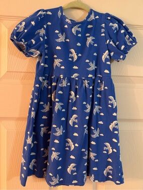 Mini Boden Short Sleeved Bird Print Dress
